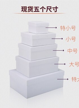 Parcel post rectangular white business gift box clothing