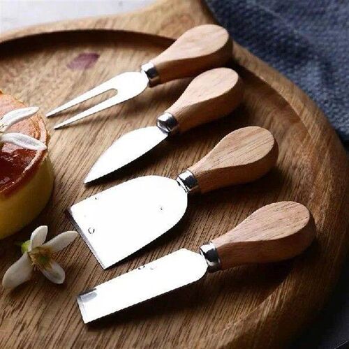 4pcs/set Wood Handle Knife Sets Bamboo Cheese Cutter Slicer