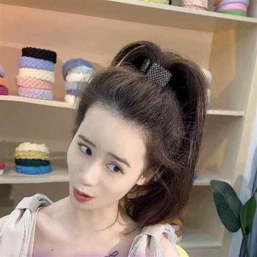 Fashion Zircon Pearl Metal Hair Claw High tail Holder for Wo
