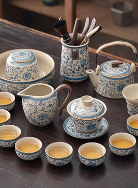 Ceramic cups Tea set Kung Fu tea White porcelain Set Chinese