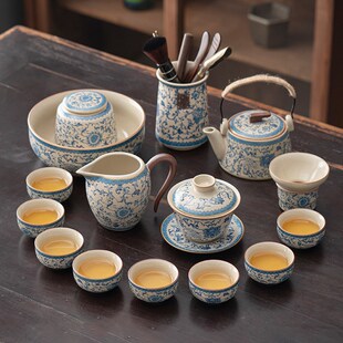 Ceramic Tea cups set tea Kung porcelain Chinese Set White