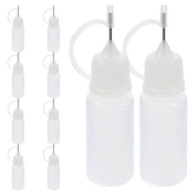 10Pcs 10ml Needle Tip Glue Bottle Applicator DIY Quilling