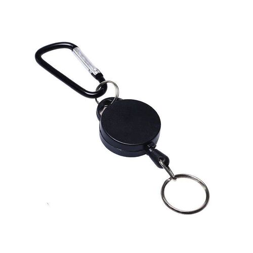 Retractable Keychain Badge Reel Holder Clips Easy-To-Pull Bu