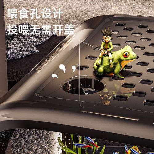 A small glass-plastic anti-drop living room goldfish tank