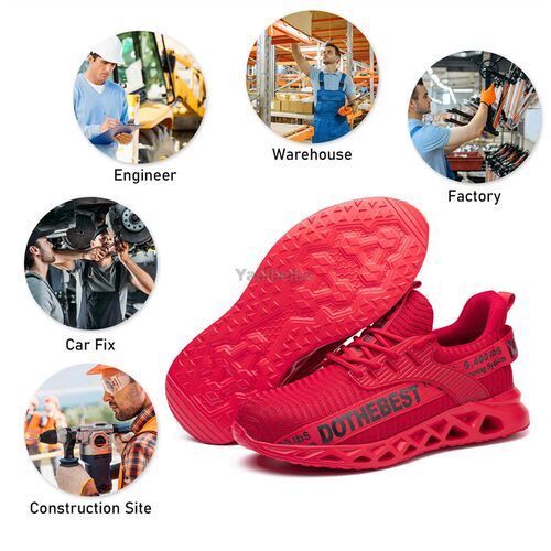 Steel Toe Safety Shoes for Men Women Lightweight Work Sneake