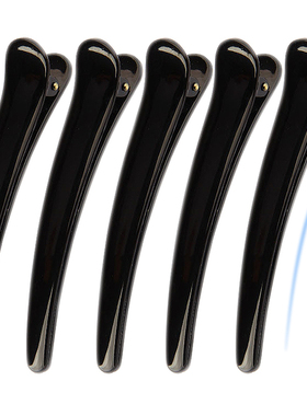 10Pcs Black Plastic Single Prong Diy Hairstyle Alligator Hai