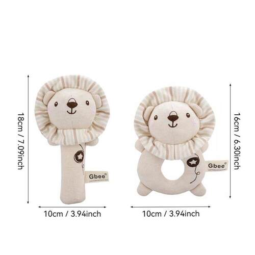 Organic Cotton Hand Rattle Baby Soothing Toy Infant Baby Rat