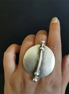 Elegant Abstract Retro Oval Ring Bohemian Fashion Open Ring