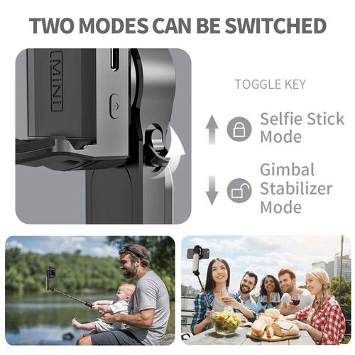 Gimbal Stabilizer Selfie Stick Tripod with Fill Light
