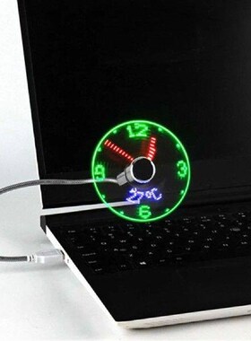 LED C Fan Time Temperature Display Mini Cooling