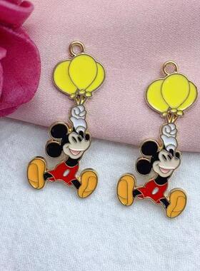 10pcs Cartoon Charms Alloy Metal Enamel Animal Charm Pendant
