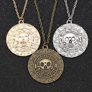 Pirates Jack Coin Necklace Aztec Caribbean The Sparrow