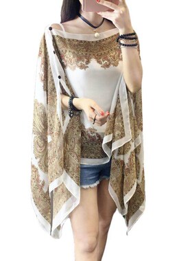 New Chiffon Shirt Sun Protection Clothing Shawl Women Long T