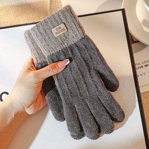Women Men Warm Winter Touch Screen Gloves Sretch Knit Mitten