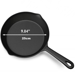 25cm Cast Fry 9.84inch Pan Iron Skillet