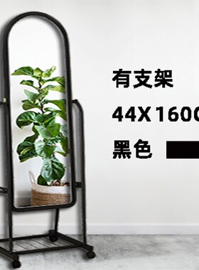 Movable Full Length Mirror  Wheels Dressing Standing Holder