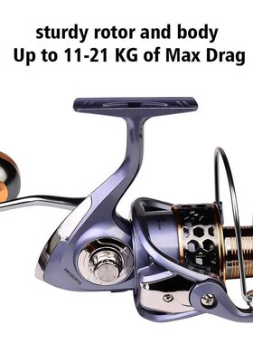 Proberos Max Drag 21KG Spool Fishing Reel Gear 5.2:1 Ratio H