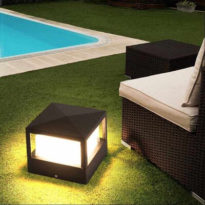 1pcs  10W 12W Outdoor Garden Column Light Waterproof Landsca