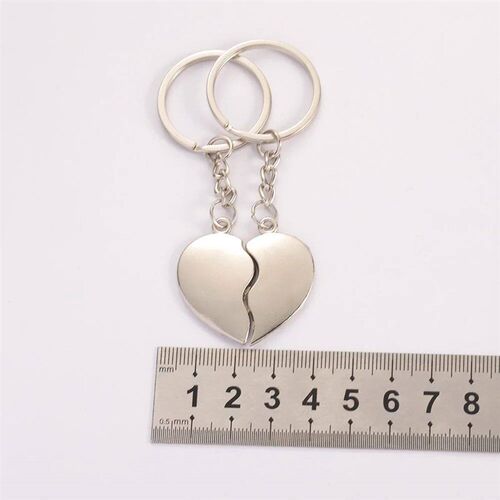 1Pair Half Couple Keychain Love Heart Car Key Rings Key Chai