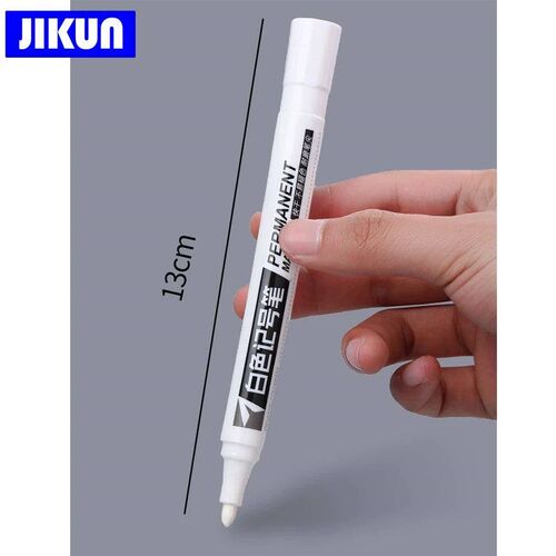 JIKUN 5pcs White Marker Pen Alcohol Paint Oily Tire Painting