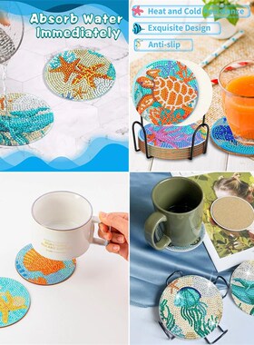 8pc/sets Mandala Diamond Painting Coasters DIY Diamo