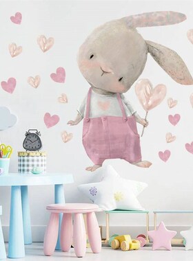 Cute Bunny Dots Wall ers for Children Girls Baby Room Decor