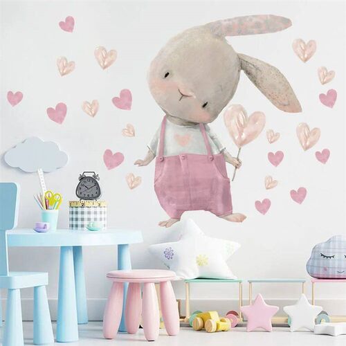 Cute Bunny Dots Wall ers for Children Girls Baby Room Decor