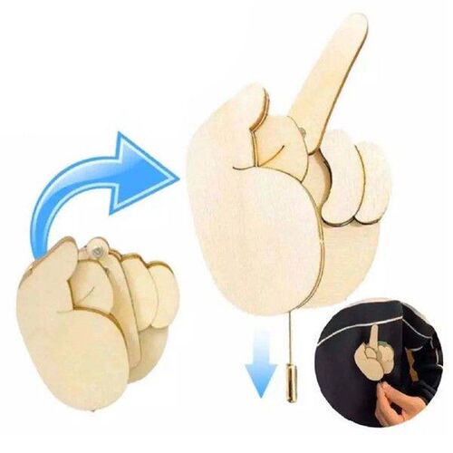 Middle Finger Pin DIY Kit Non-Verbal Manner Charming Design