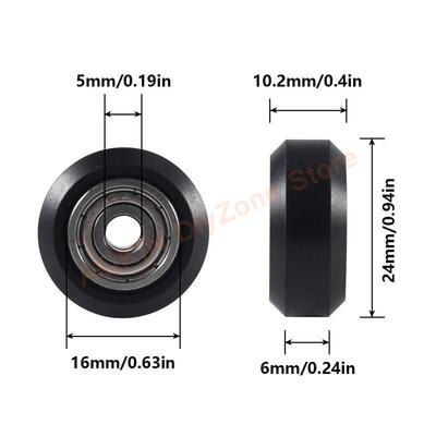 6Pcs 3D Printer POM Pulley Wheels 625ZZ Linear Bearing Ulley