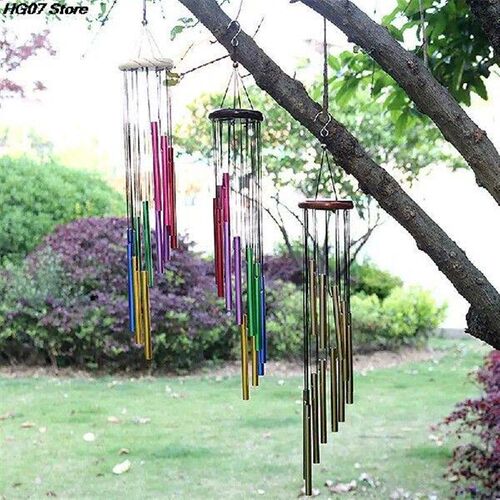 12 Tubes Wind Chimes Pendant Aluminum Tube Metal Pipe Wind