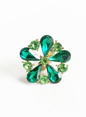 European Fashion Stylish Simple Crystal Glass Flower Diamond