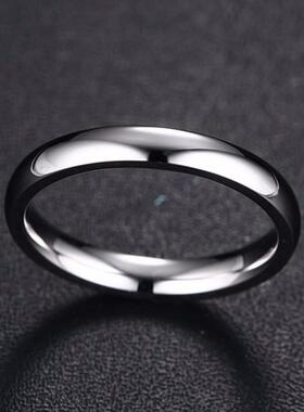 3mm  Mens Dome Wedding Ring in Stainless Steel Comfort Fit E