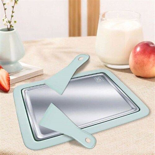Cold Pan Plate Instant Ice Cream Maker Stainless Steel