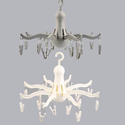Hanging Dryer With 16 Clips Laundry Clothes Hanger Octopus F