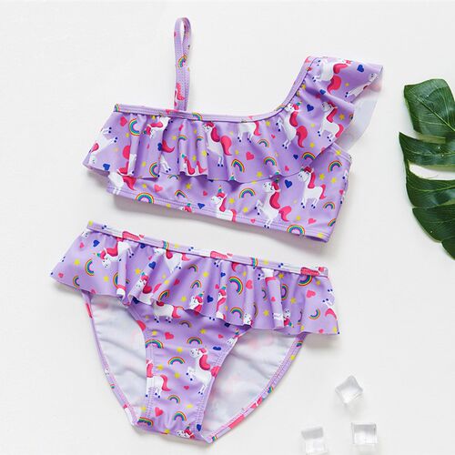 2~9Year Toddler Baby Girl Swimsuit Tropical style Girls Swim