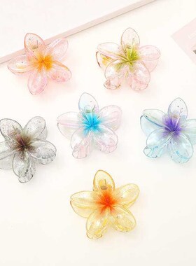 New Artificial Bauhinia Flower Candy Color Grab Clip Transpa