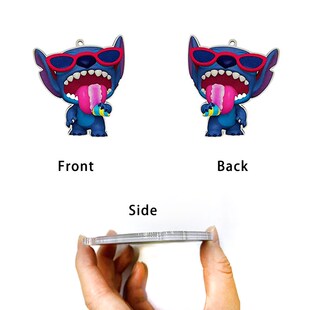 Stitch Disney Pendant Xmas Pattern Acrylic Cartoon Christmas