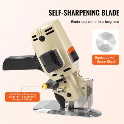SucceBuy 170W/250W Fabric Cutter Electric Rotary Fabric Cutt