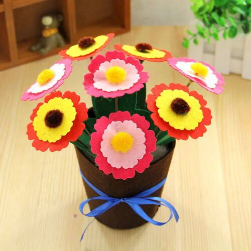 Kids DIY Flower Pot Potted Plant Craft Toys for Children Kin