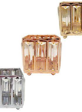 Nail art pen holder crystal glass storage box European deskt