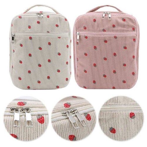 Lunch Bag for Women Corduroy Insulated Lunch Box Leakproof