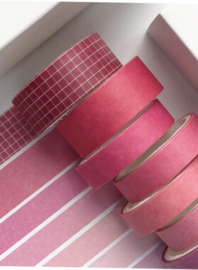 5Rolls/box Solid Color Washi Tape Set Decorative Masking Tap