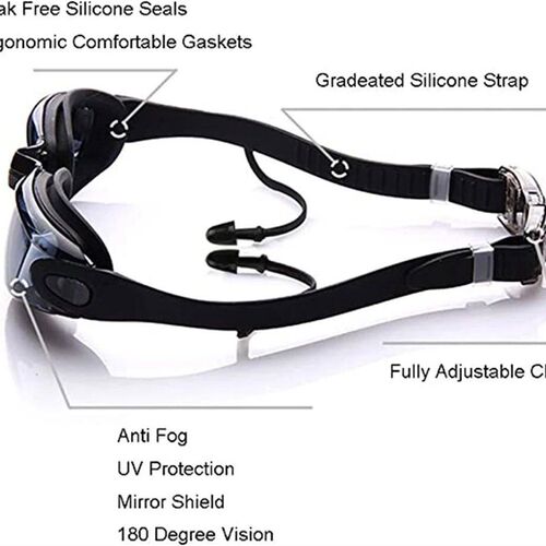 Adult Myopia Swimming Goggles Earplug Professional Pool Glas