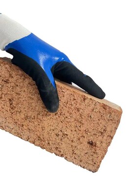 Blue Electrician Insulating Gloves Withstanding Voltage 400V