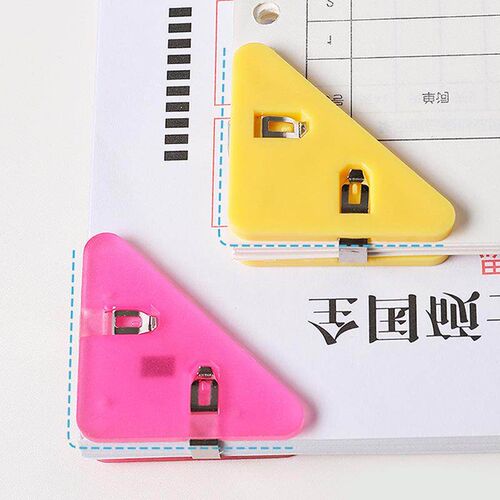 Transparent Triangle Clips Office Stationery Book Test Paper