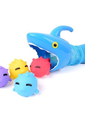 Baby bath toys swimming floating animals stereoshark fishing