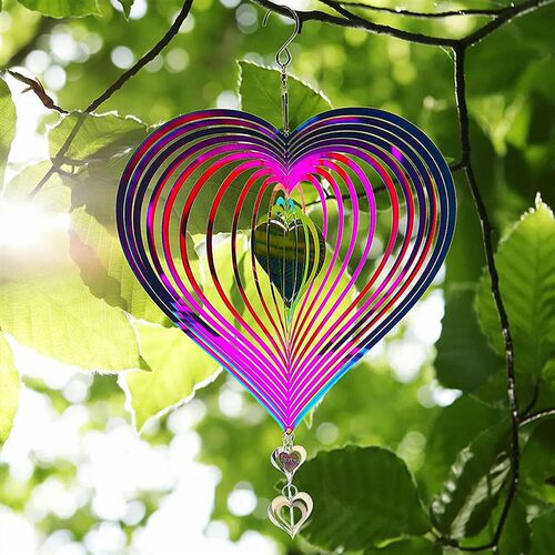 Gradient Color Wind Spinner Catcher Stainless Steel 3D
