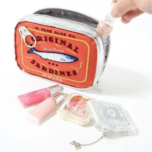 Canned Sardines Cosmetic Bag Women Travel Bag Cute Toiletry