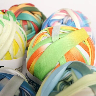 100g/ball 2cm Thick Cloth Yarn for Crochet Soft Colored Yarn