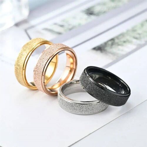 Western Simple 6mm Stainless Steel Abrazine Rings Hot Design